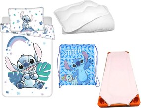 Disney Lilo és Stitch, A csillagkutya Heartbeat Scrump gyerek, ovis ágyneműhuzat, derékalj, tornazsák és paplan/párna szett 100x135 cm 40x60 cm