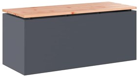vidaXL Kerti pad Antracit 100 x 40 x 43 cm Acél