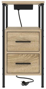 Éjjeli Szekrények 2 pcs sonoma tölgy 30 x 48 x 61 cm Faanyag