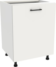 Konyhaszekrény alsó 60 Capri korpusz fehér front fehér matt