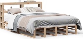 vidaXL tömör fenyőfa ágy matrac nélkül 140 x 190 cm