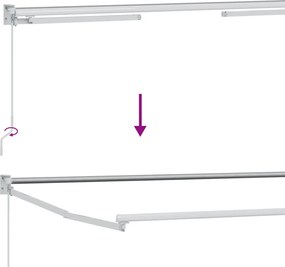 Behúzható napellenző Sárga, Szürke és Fehér 3,5 x 2 m