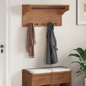 SANDNES tömör fenyőfa falra szerelt kabátállvány 87x30x42 cm