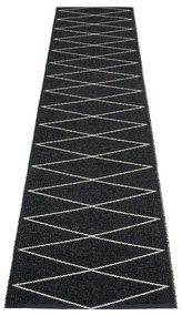 Fekete kültéri-beltéri futószőnyeg 70x320 cm Max Black – Pappelina