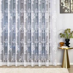 Kész Függöny Szalaggal Fehér Lengyel Minőség 250X220