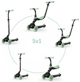 QPlay - Gyermek roller 5in1 SEMA zöld