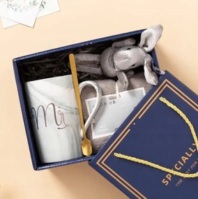 Mr Feliratos Bögre Arany Nyuszi Kanállal És Törölközővel Ajándék Szett