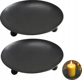 Erbo Gyertyatartó, gyertyatartó, fekete 2 db-os szett