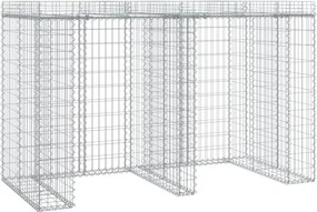 vidaXL horganyzott vas gabionkosár szemeteskukához 192 x 91 x 120 cm