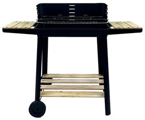 Téglalap alakú görgős faszenes grill