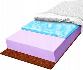 H3 H5 habszivacs matrac 100x190 kókusz Marshmalo 24cm keményített habszivacs