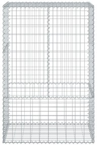 horganyzott vas gabion kosár fedéllel 100 x 50 x 150 cm