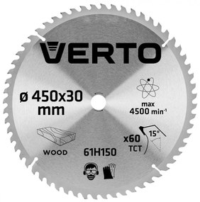 KÖRFŰRÉSZLAP 450*30MM 60FOG HM. VERTO