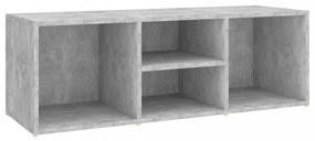betonszürke szerelt fa cipőtároló pad 105 x 35 x 35 cm