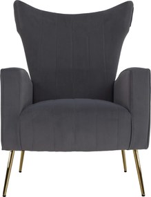 Relaxfotel, szürke Velvet szövet, BARET