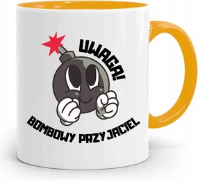 Sárga Bögre Barátnak Bomba Barát fényképes nyomtatással