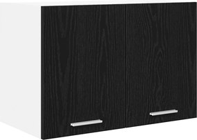 vidaXL Függő szekrény Fekete tölgy és fehér 60 x 31 x 40 cm Faanyag