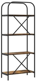 Könyvespolc Füstölt tölgy 60 x 30 x 146 cm Faanyag