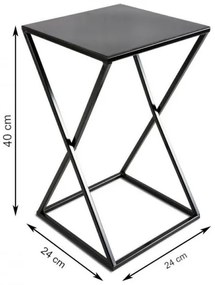 Virágállvány 40x24 cm fekete