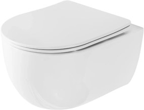Rea Olivier miska WC wisząca z deską wolnoopadającą białą REA-C6509