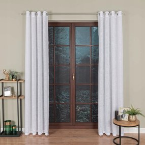 Függöny készre szerelve, 140x250 cm, fehér szín