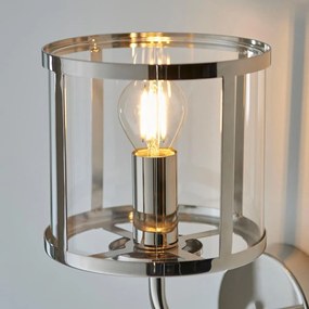 Endon glamour modern fali lámpa hopton nikkel átlátszó end106003