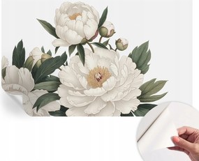 Fotótapéta Fali tapéta Hálószobába és Nappaliba Fehér peonie 416x254 cm