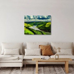 Üveg kép - Zöld táj (70x50 cm)