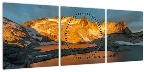 Egy hegyvidéki táj képe (órával) (90x30 cm)