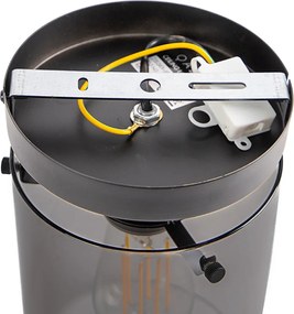 Design mennyezeti lámpa fekete füstüveggel - Dome
