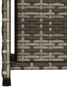 szürke polyrattan kerti tárolószekrény 50 x 55 x 115 cm