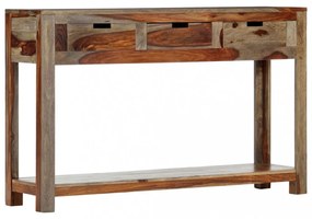 tömör kelet-indiai rózsafa tálalóasztal 3 fiókkal 120x30x75 cm