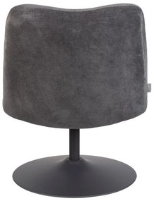 Sötétszürke bársony fotel Bubba – Zuiver