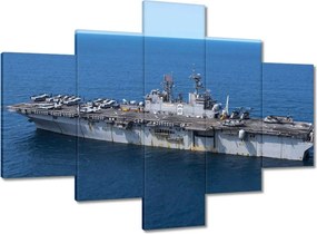 Vászonkép 100x70 Repülőgép Hajó Tenger