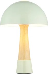 Globo 51570114 Asztali lámpa, fém matt zöld színű, fém fa megjelenésű, PVC fekete kábel, billenőkapcsoló a kábelen, ø: 250 mm, M: 365 mm, kábel hossza 1500 mm, 1x E27 ILLU 40W 230V izzó nélkül