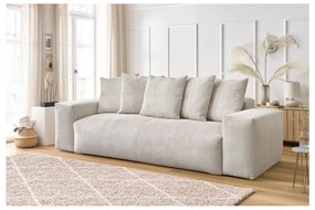 Krémszínű kordbársony kanapé 280 cm Voltaire – Bobochic Paris