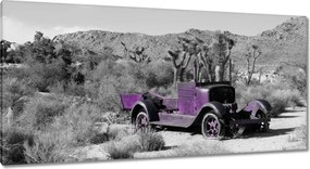 Vászonkép 115x55 Lila autó Lövöldözés