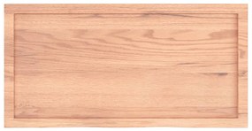 világosbarna kezelt tömör tölgyfa asztallap 100x50x(2-6) cm
