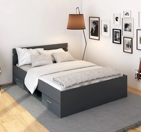 Ágykeret, 140x200, grafit, MICHIGAN NEW