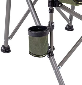 Leziter Comfort Plus karfás horgász szék pohártartóval zöld