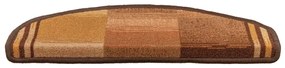 5 db barna öntapadó lépcsőszőnyeg 65x21x4 cm