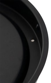 Klasszikus fekete mennyezeti lámpa füstüveggel 30 cm IP44 - Nohmi