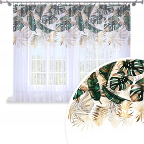 Függöny Kész Fátyol 400X160 Festett Mintás Béka Szalag Függöny 050