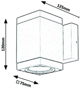 Rabalux - Kültéri fali lámpa 1xGU10/35W/230V IP54