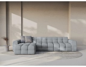 Szürke sarokkanapé (bal oldali-heverő résszel) Kendal – Micadoni