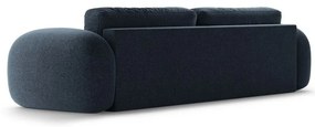 Sötétkék zsenília kinyitható-tárolóhelyes kanapé 262 cm Tonale – Cosmopolitan Design