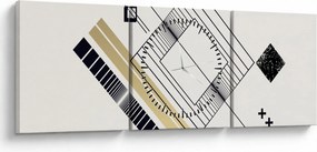 Kép - Geometriai formák N⁰6 (órával) (90x30 cm)