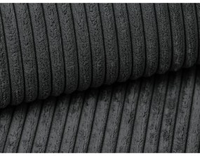 Sötétszürke kordbársony kinyitható kanapé 195 cm Nona – Makamii