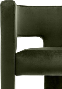 Sötétzöld design fotel ALPAH B VELVET