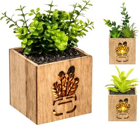 Műnövény kaspóban LED világítással 7,5x15 cm